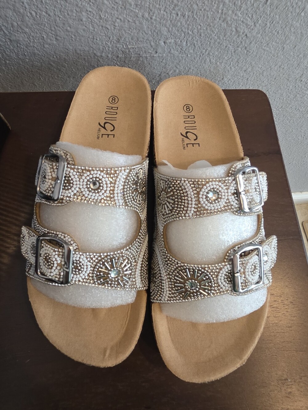 Rouge Size 8 Beaded Sandal